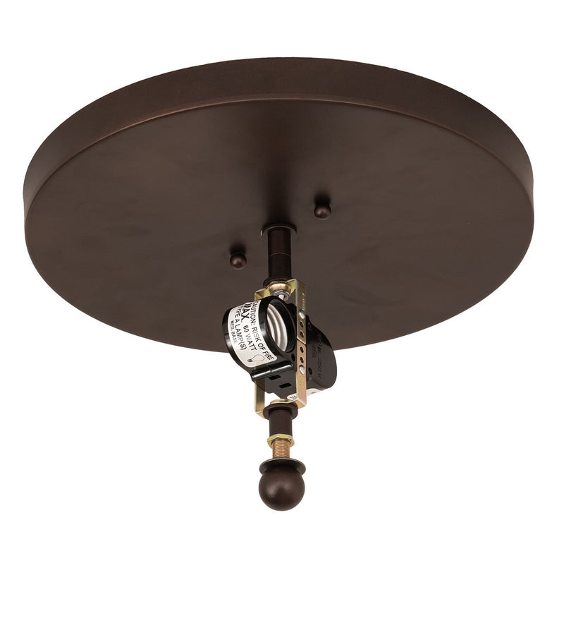 Meyda Tiffany 214358 Two Light Flushmount, Mahogany Bronze