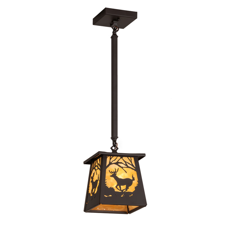 Meyda Tiffany 214505 One Light Pendant, Oil Rubbed Bronze