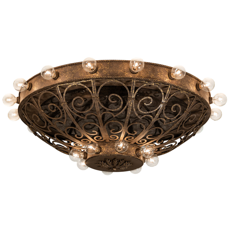 Meyda Tiffany 215278 24 Light Flushmount, Pompeii Gold