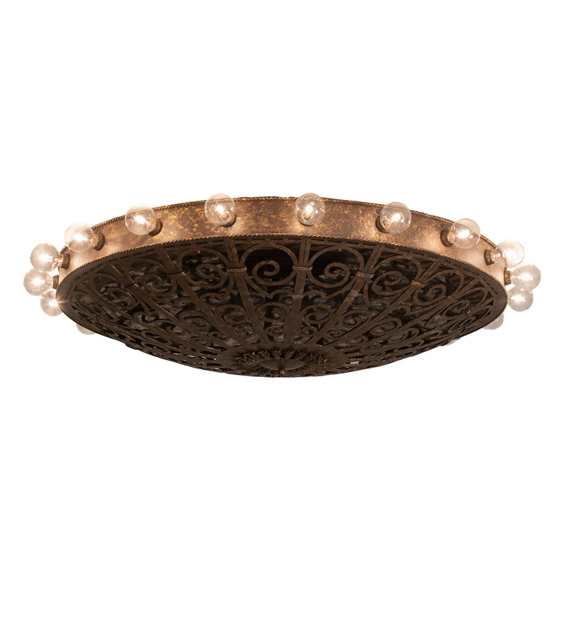 Meyda Tiffany 215280 20 Light Flushmount, Pompeii Gold