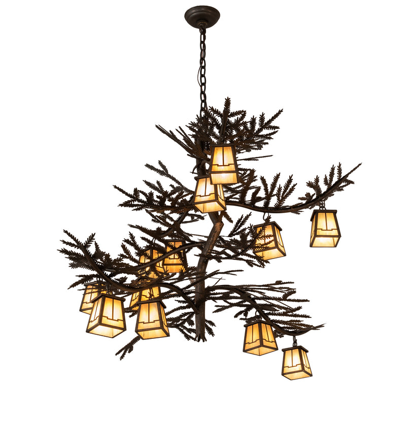 Meyda Tiffany 216222 12 Light Chandelier, Gilded Tobacco