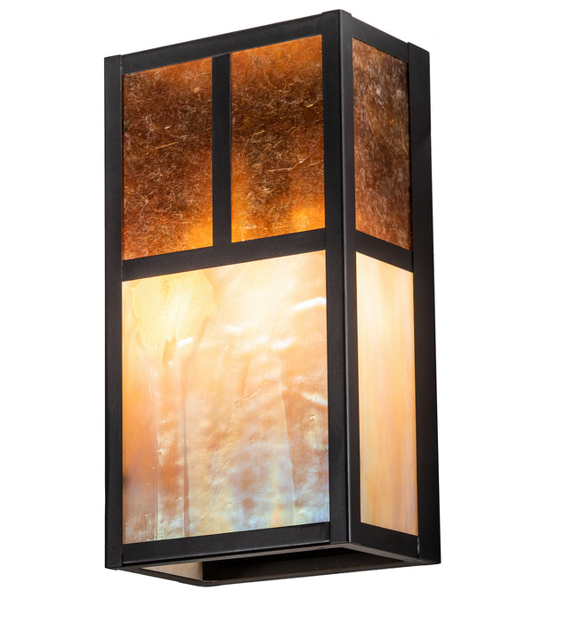 Meyda Tiffany 216256 Two Light Wall Sconce, Craftsman Brown
