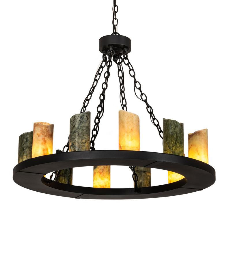 Meyda Tiffany 216598 12 Light Chandelier, Old Wrought Iron
