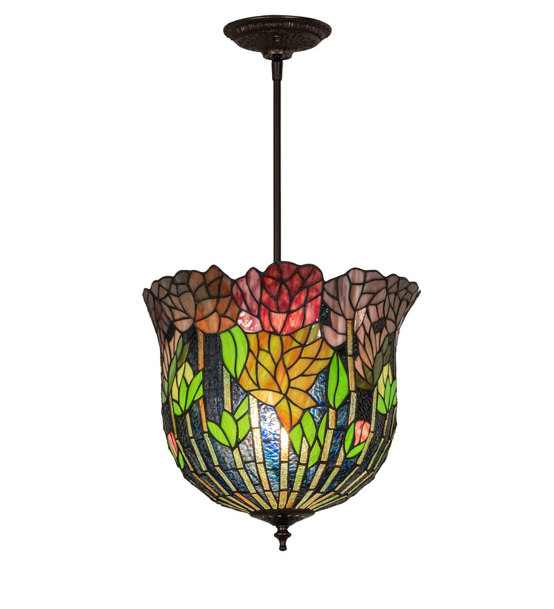 Meyda Tiffany 217493 One Light Pendant, Mahogany Bronze