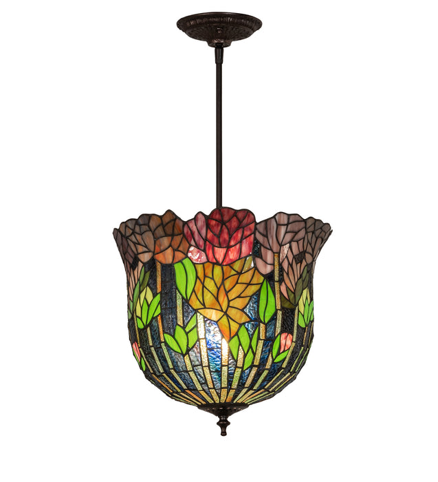 Meyda Tiffany 217493 One Light Pendant, Mahogany Bronze