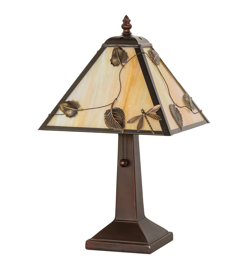 Meyda Tiffany 217778 One Light Table Lamp, Craftsman Brown