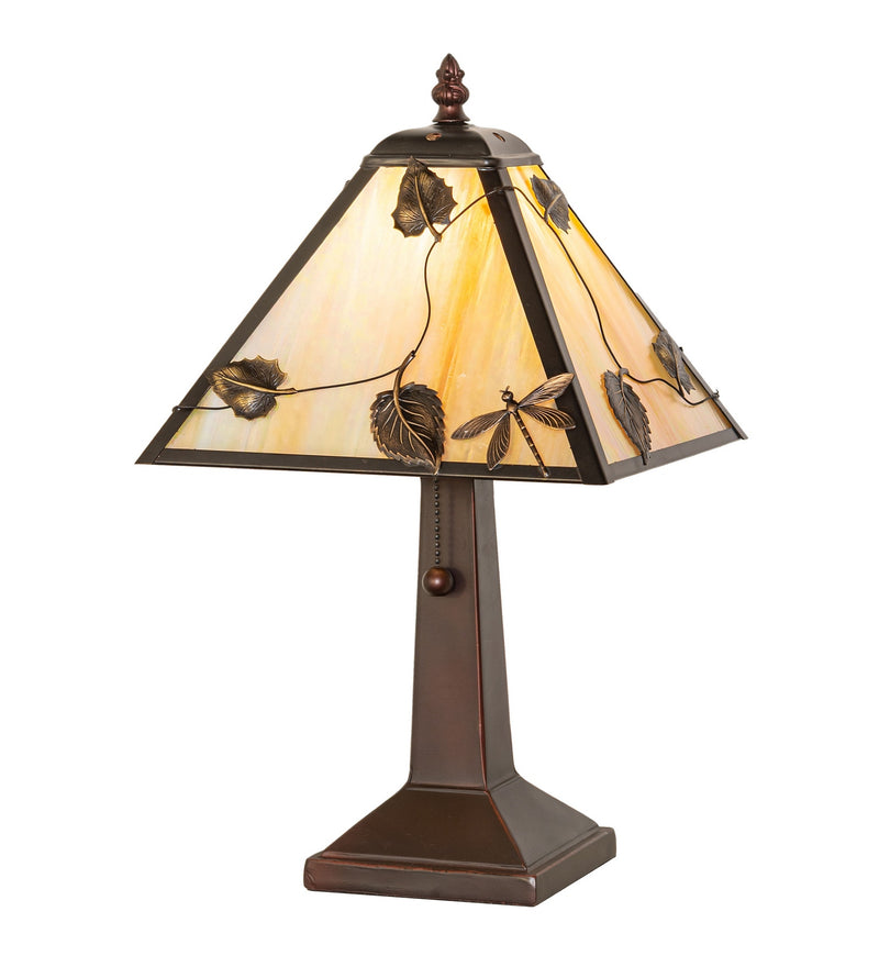 Meyda Tiffany 217778 One Light Table Lamp, Craftsman Brown