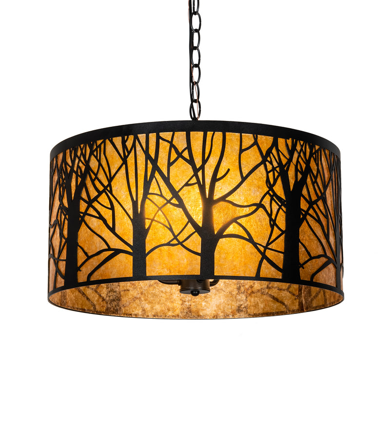 Meyda Tiffany 218539 Three Light Pendant, Textured Black