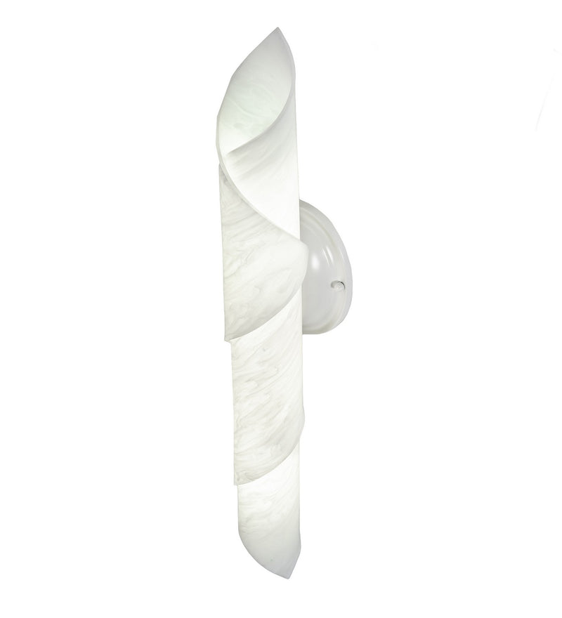 Meyda Tiffany 219041 LED Wall Sconce, Gloss White
