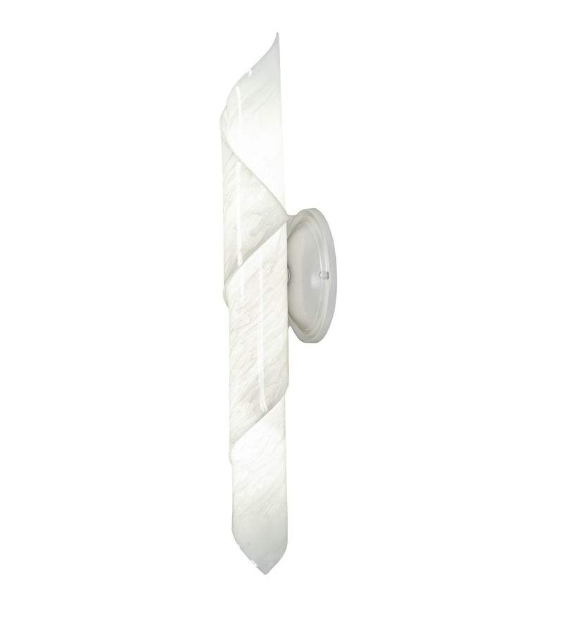Meyda Tiffany 219041 LED Wall Sconce, Gloss White