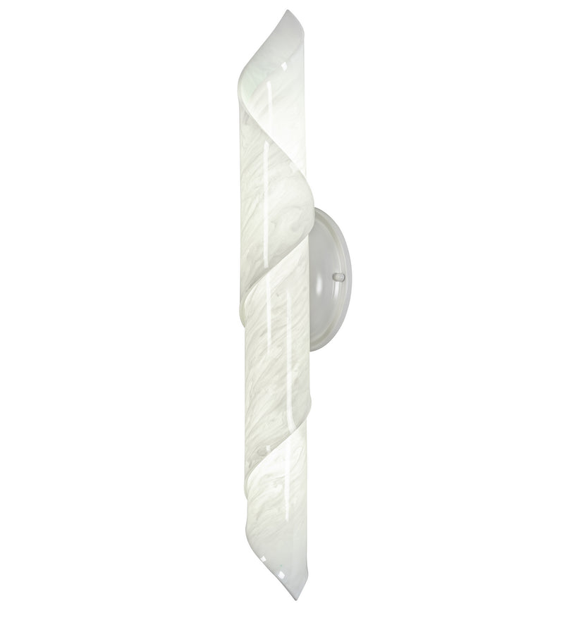 Meyda Tiffany 219041 LED Wall Sconce, Gloss White
