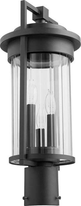 Quorum 7217-3-69 Three Light Post Mount, Textured Black