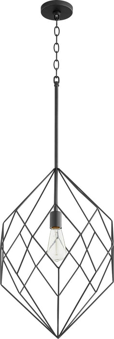 Quorum 8005-69 One Light Pendant, Textured Black