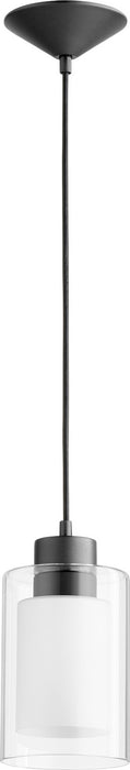 Quorum 882-69 One Light Pendant, Textured Black