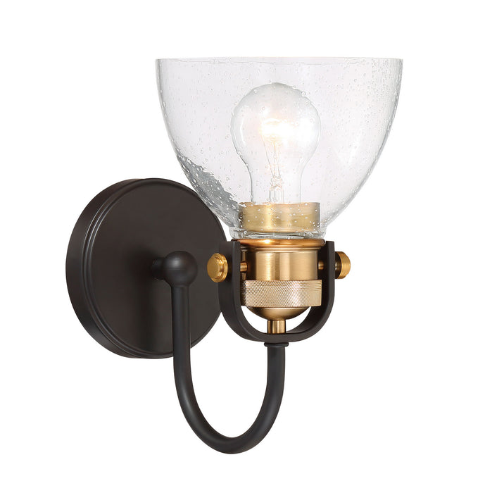 Minka-Lavery 3361-416 One Light Bath, Bronze W/Natural Brushed Brass