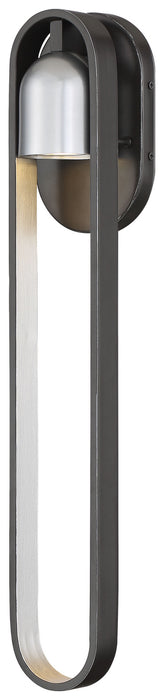 Minka-Lavery 72643-517-L LED Outdoor Wall Mount, Artisan Coal W/Silver Accents