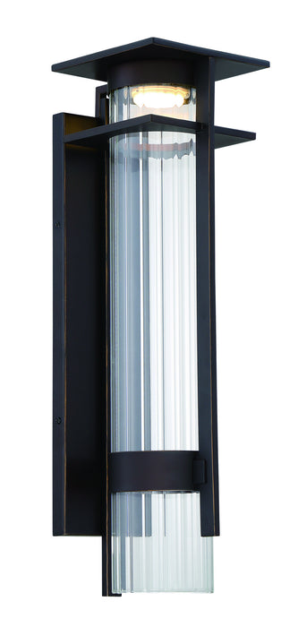 Minka-Lavery 72742-143C-L LED Outdoor Wall Mount, Oil Rubbed Bronze W/ Gold High