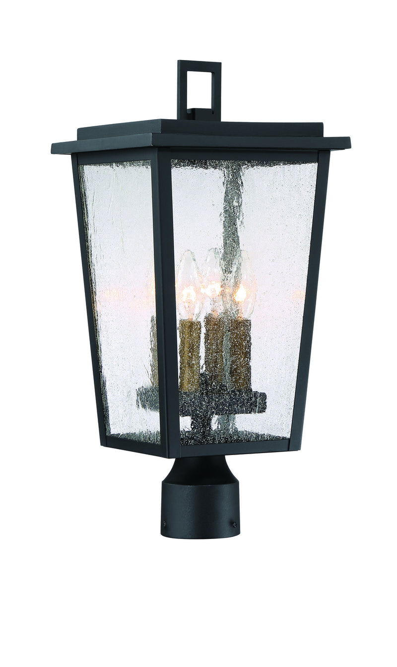 Minka-Lavery 72756-66G Four Light Outdoor Post Mount, Coal W/Gold