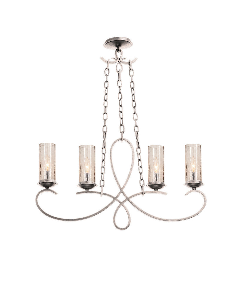 Kalco 2669PS/1100 Four Light Island Pendant, Pearl Silver