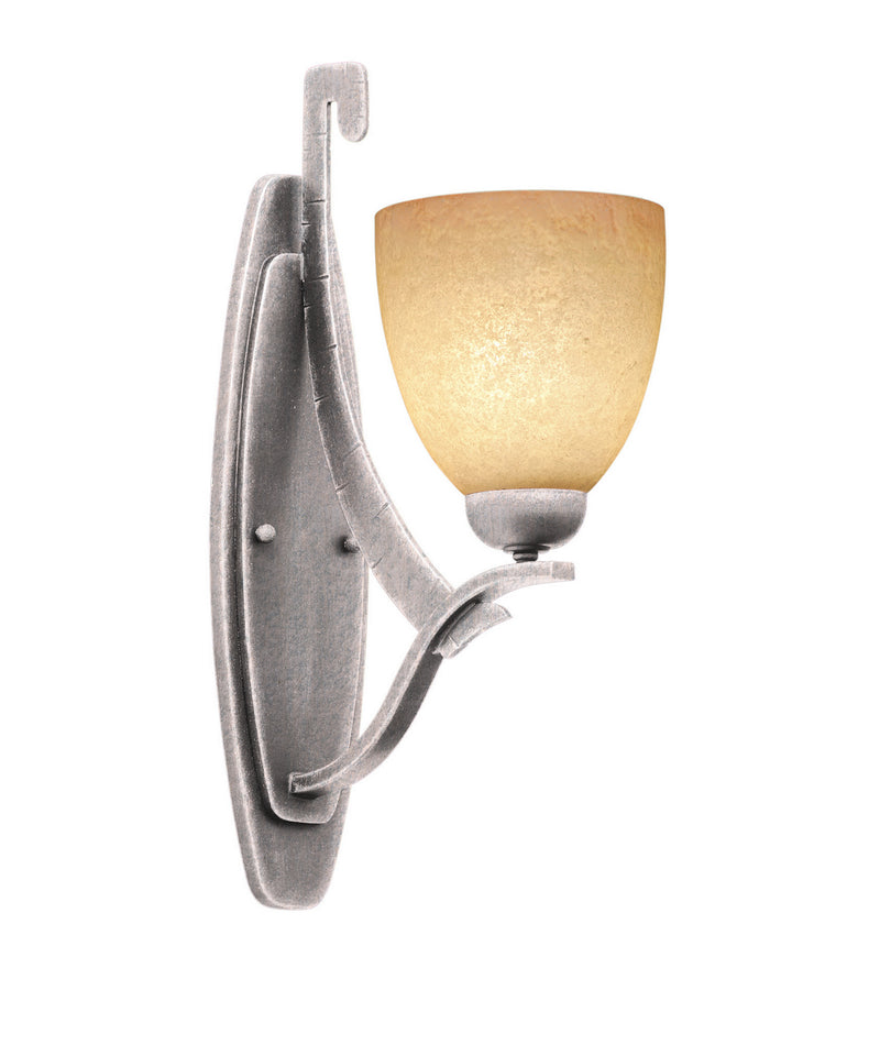 Kalco 4341PS/1365 One Light Wall Bracket, Pearl Silver