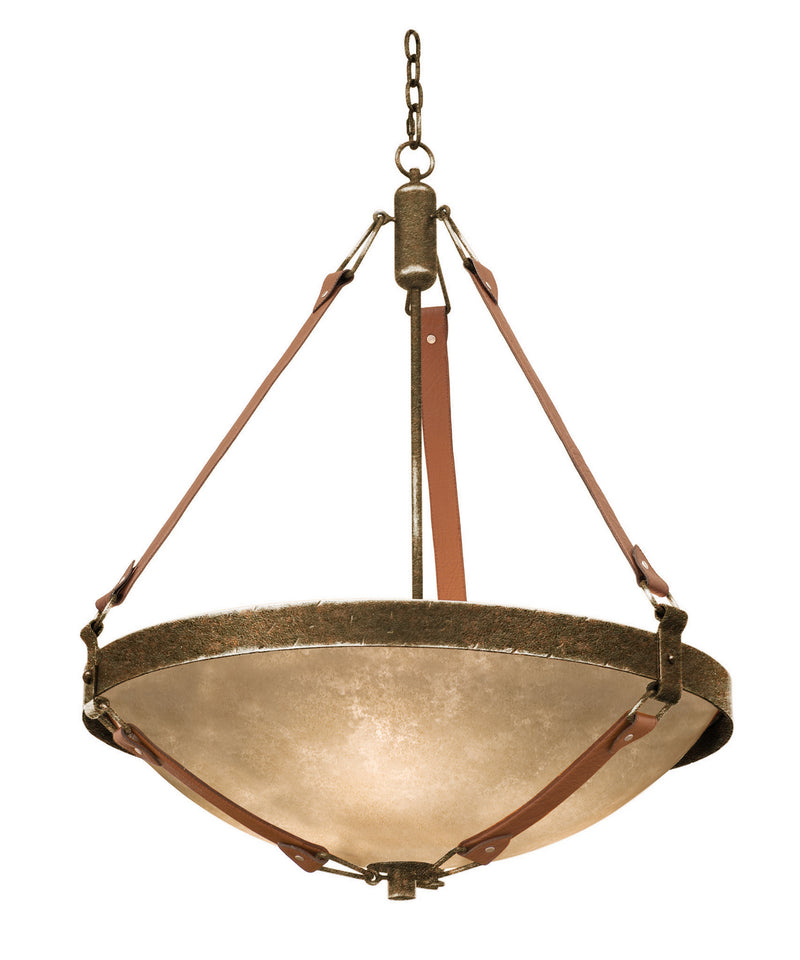Kalco 4647AC/ECRU Six Light Pendant, Antique Copper