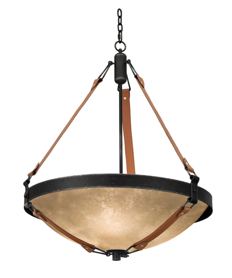 Kalco 4647B/ECRU Six Light Pendant, Black