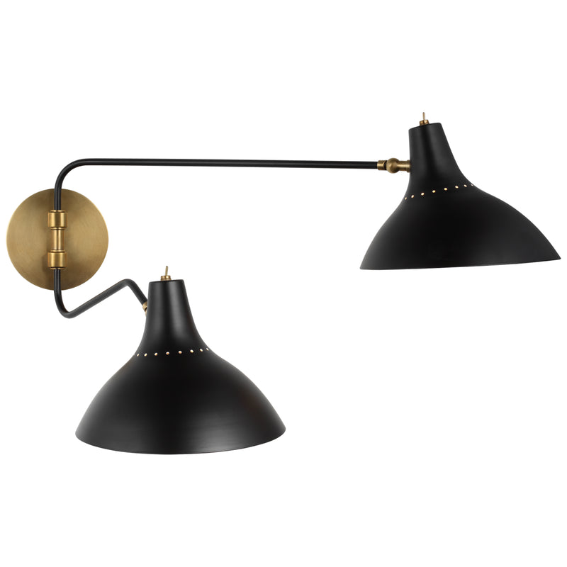 Visual Comfort Signature ARN 2071BLK Two Light Wall Sconce, Black