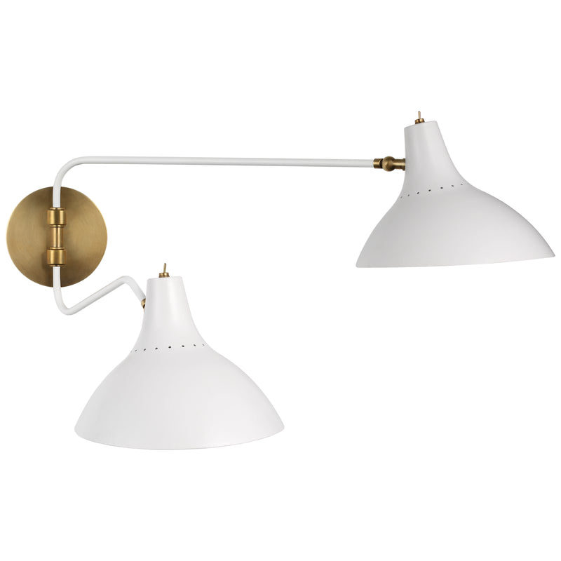 Visual Comfort Signature ARN 2071WHT Two Light Wall Sconce, White