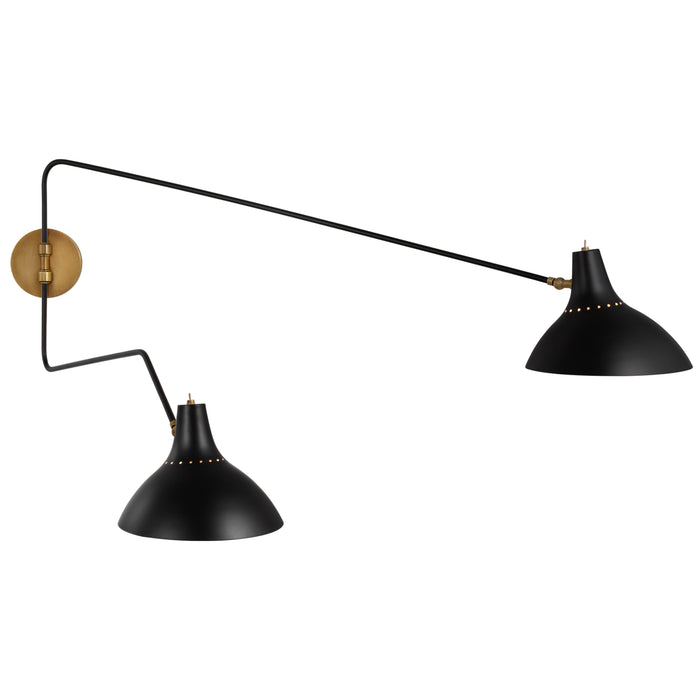 Visual Comfort Signature ARN 2072BLK Two Light Wall Sconce, Black
