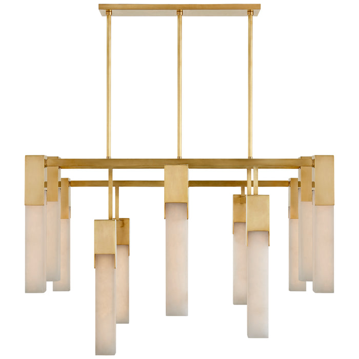 Visual Comfort Signature KW 5115AB-ALB LED Chandelier, Antique-Burnished Brass