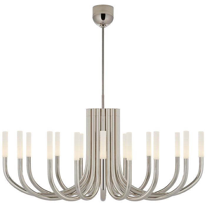 Visual Comfort Signature KW 5585PN-EC LED Chandelier, Polished Nickel