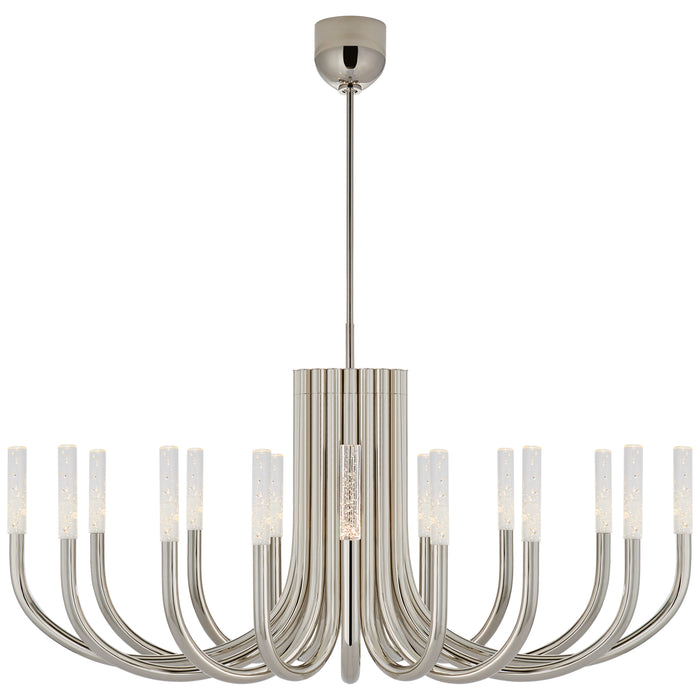 Visual Comfort Signature KW 5585PN-SG LED Chandelier, Polished Nickel