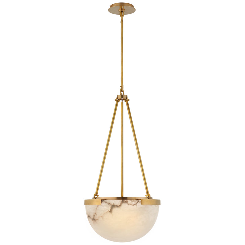 Visual Comfort Signature KW 5618AB-ALB LED Pendant, Antique-Burnished Brass