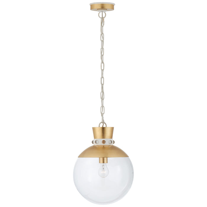 Visual Comfort Signature JN 5051G/WHT-CG One Light Pendant, Gild with White