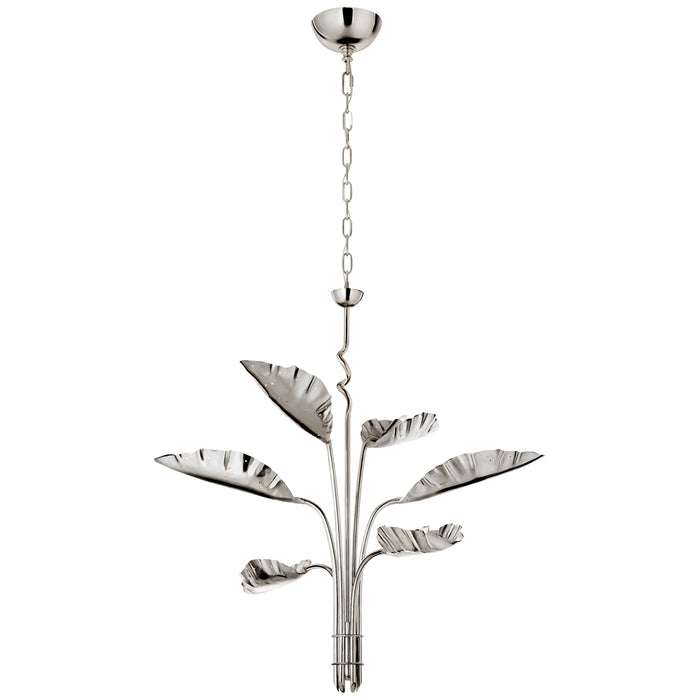 Visual Comfort Signature JN 5517PN Six Light Chandelier, Polished Nickel