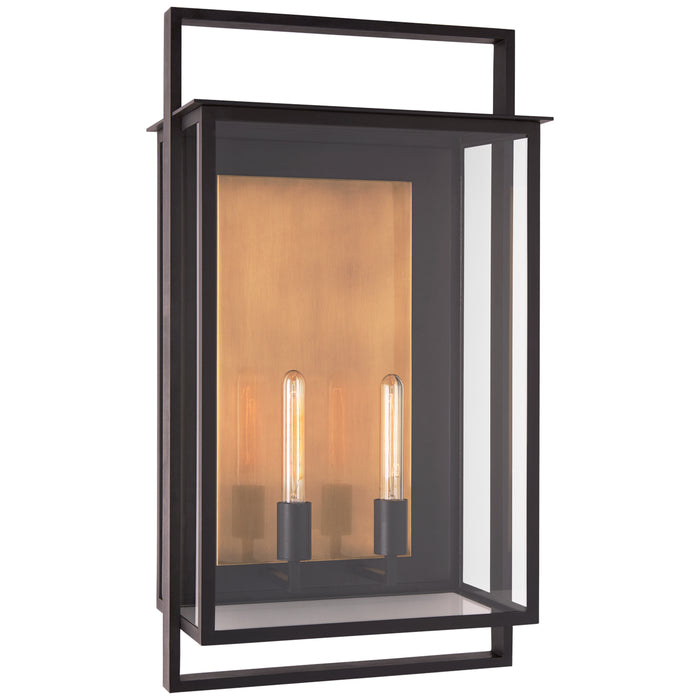 Visual Comfort Signature S 2193AI-CG Two Light Wall Lantern, Aged Iron