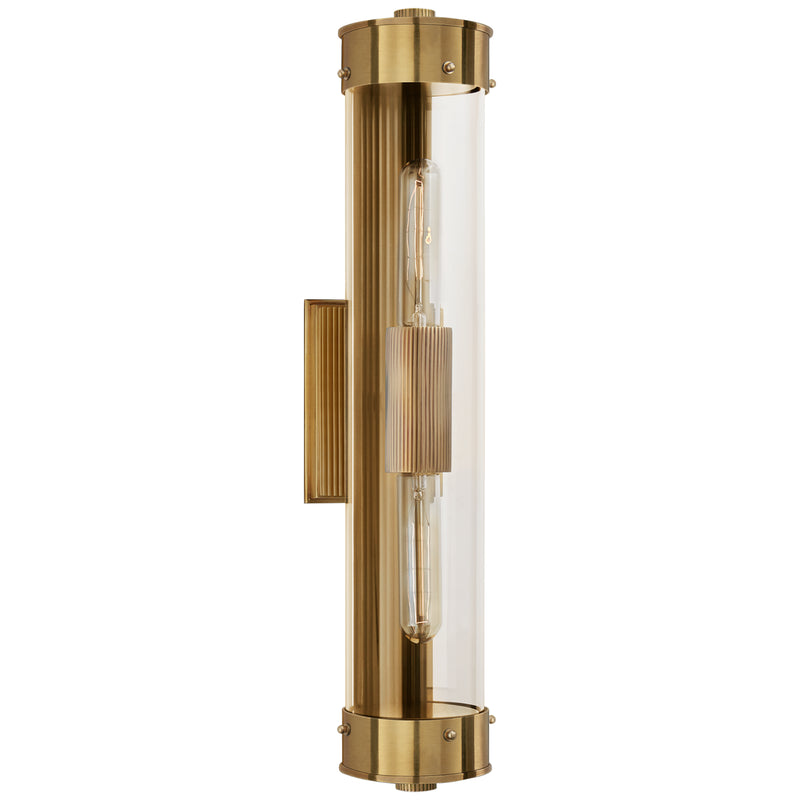 Visual Comfort Signature TOB 2318HAB-CG Two Light Bath Sconce, Hand-Rubbed Antique Brass