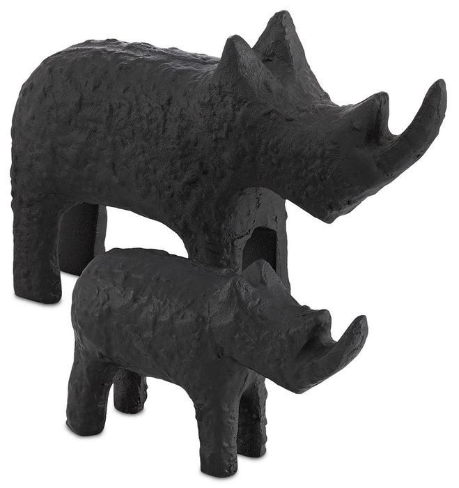 Currey and Company 1200-0064 Rhino, Textured Matte Black