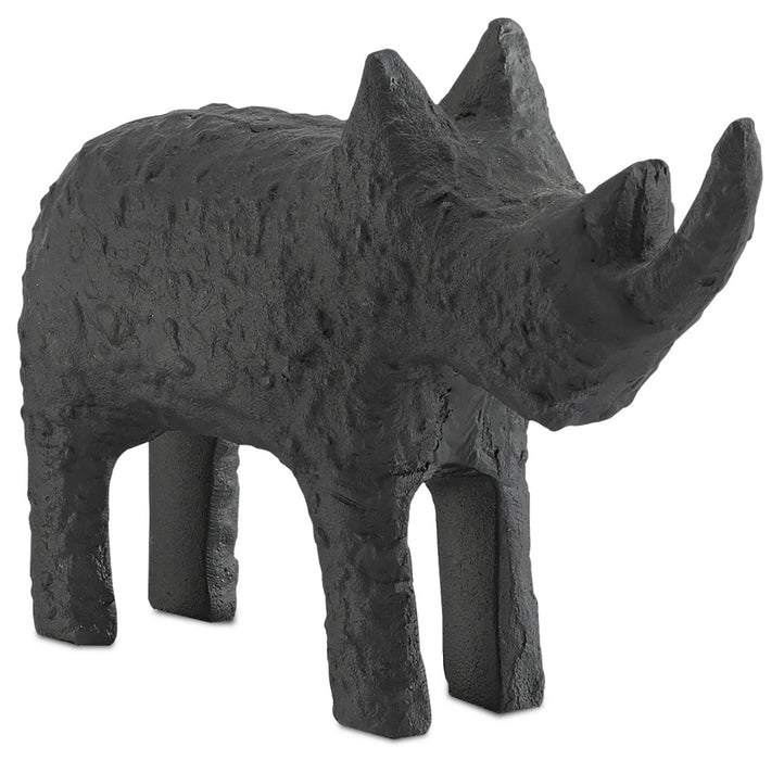 Currey and Company 1200-0064 Rhino, Textured Matte Black