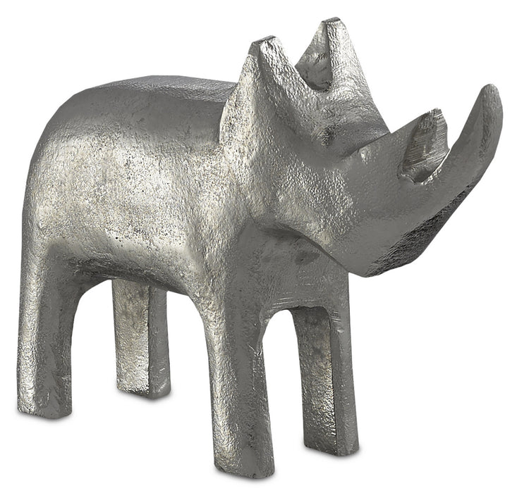 Currey and Company 1200-0083 Rhino, Silver