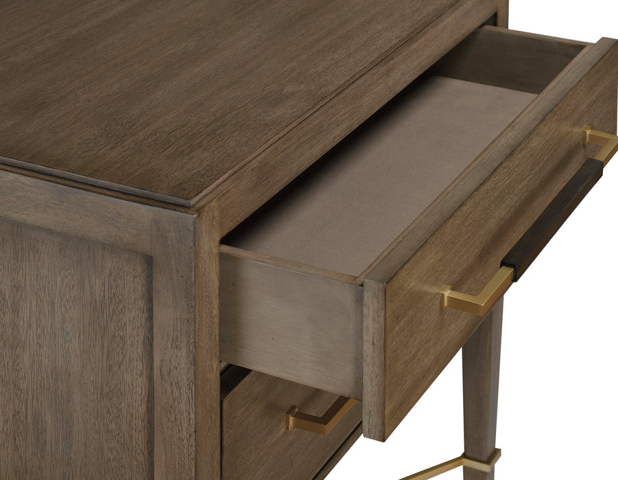 Currey and Company 3000-0117 Nightstand, Chanterelle/Coffee/Champagne