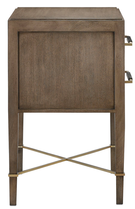 Currey and Company 3000-0117 Nightstand, Chanterelle/Coffee/Champagne