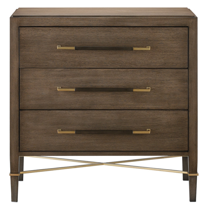Currey and Company 3000-0118 Chest, Chanterelle/Coffee/Champagne