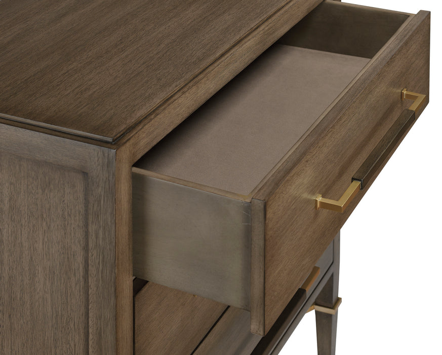Currey and Company 3000-0118 Chest, Chanterelle/Coffee/Champagne