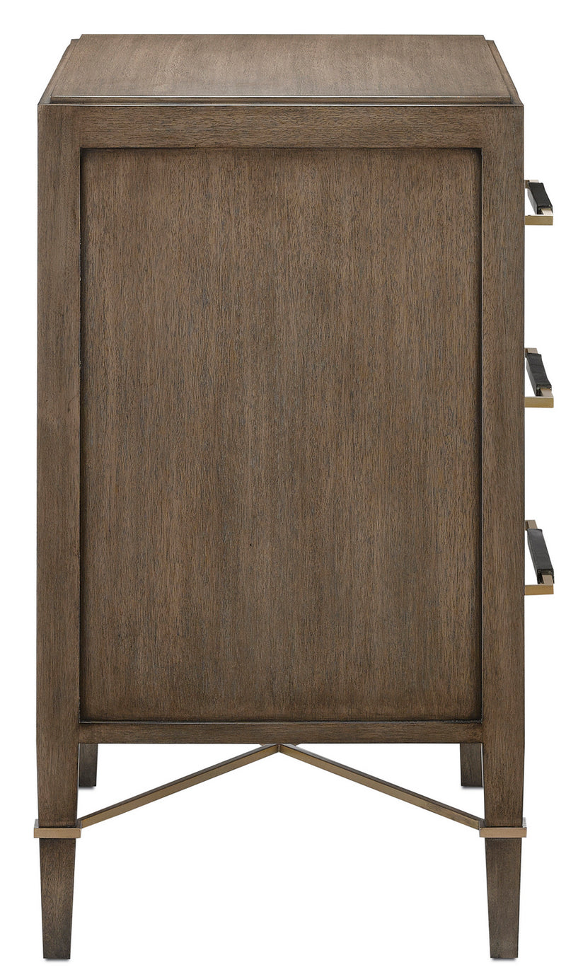 Currey and Company 3000-0118 Chest, Chanterelle/Coffee/Champagne