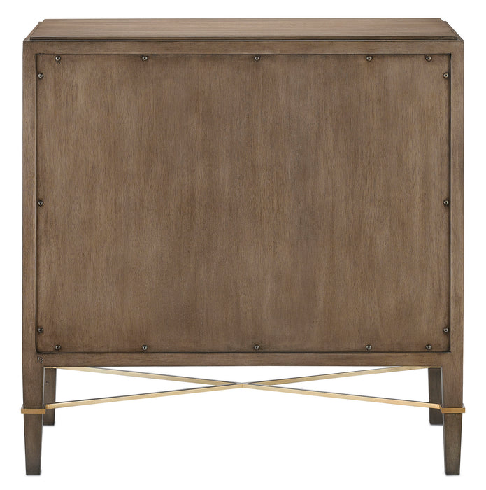 Currey and Company 3000-0118 Chest, Chanterelle/Coffee/Champagne