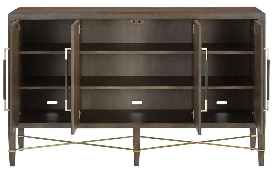 Currey and Company 3000-0119 Sideboard, Chanterelle/Coffee/Champagne