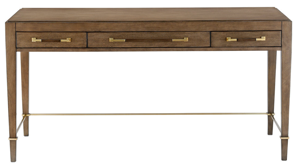 Currey and Company 3000-0131 Desk, Chanterelle/Coffee/Champagne