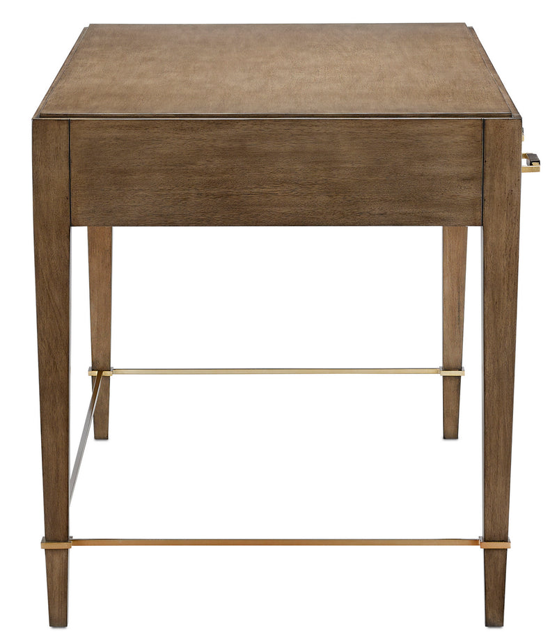 Currey and Company 3000-0131 Desk, Chanterelle/Coffee/Champagne
