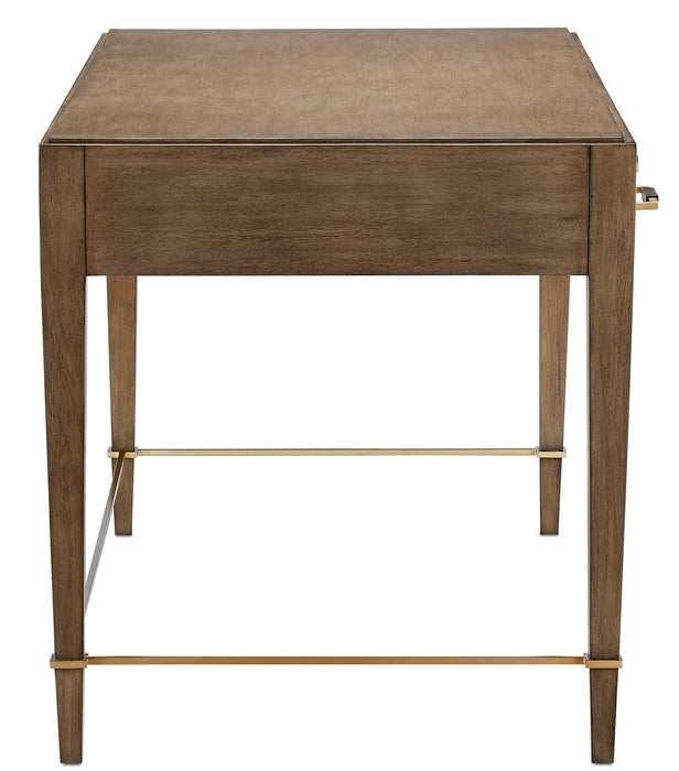 Currey and Company 3000-0131 Desk, Chanterelle/Coffee/Champagne